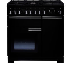 RANGEMASTER  Professional Deluxe 90 Dual Fuel Range Cooker - Gloss Black